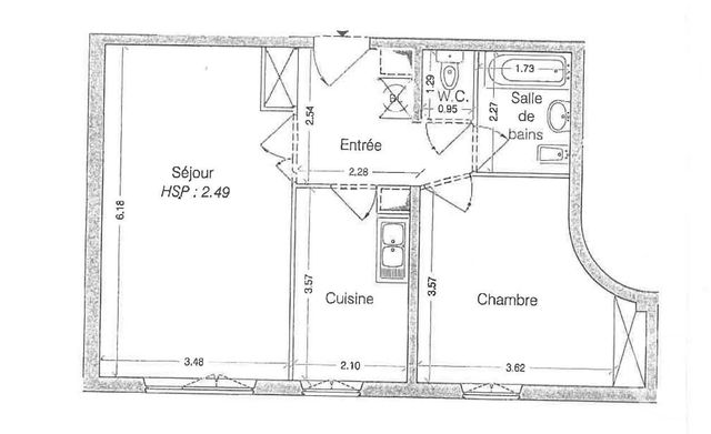 Appartement F2 à louer - 2 pièces - 52.71 m2 - PARIS - 75013 - ILE-DE-FRANCE - Century 21 Lutèce Immobilier